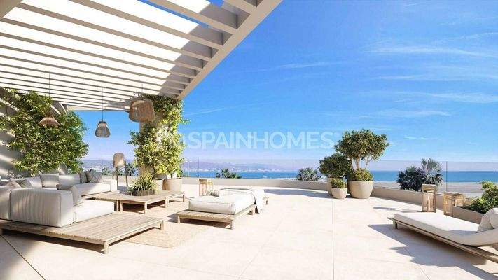 Beachfront Flats in a Complex with Rich Amenities in Malaga