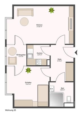 Grundriss WE35