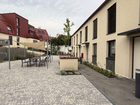 Innenhof und Townhouses