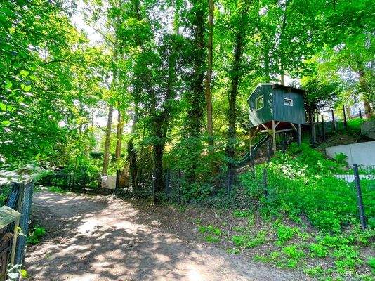 Vor dem Grundstück, Hangseite