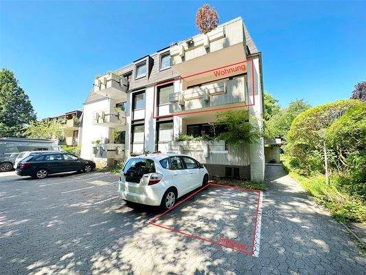 Wohnungsansicht mit Stellplatz