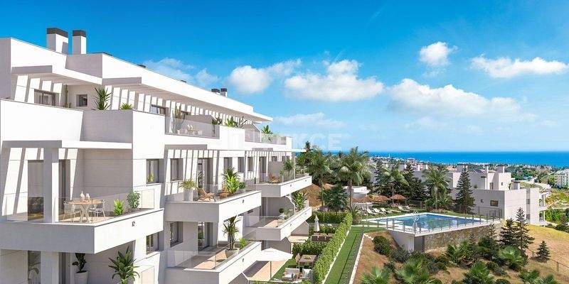 Sea-View Apartments in a Gated Complex in Mijas