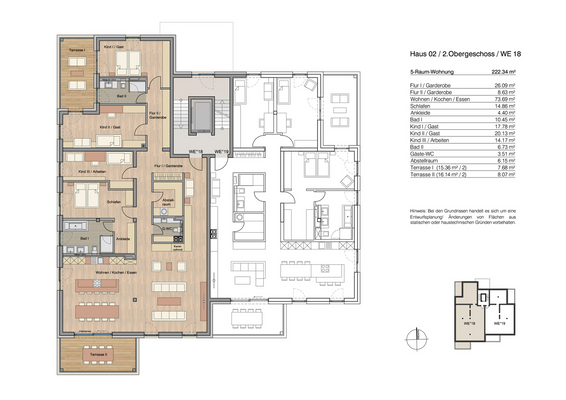 Villa 2 - Grundriss WE 18 im 2.OG