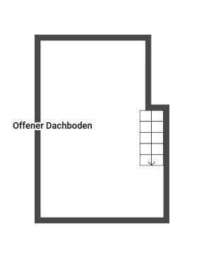 Grundriss ausgebauter Spitzbogen