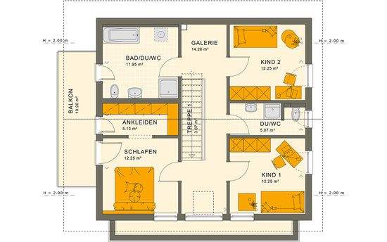 Grundriss Obergeschoss