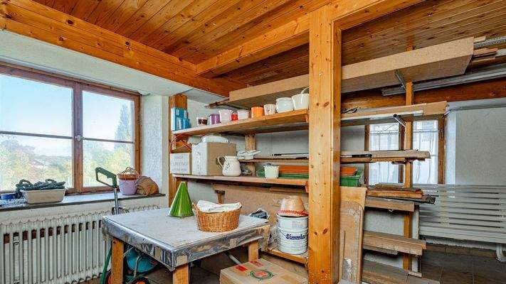 Werkstatt im Erdgeschoss