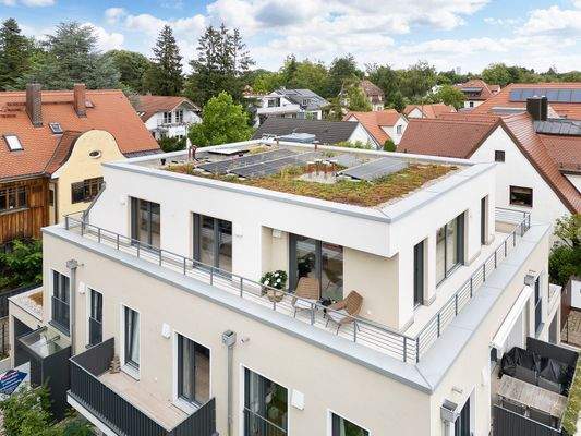 Blick auf die Dachterrasse