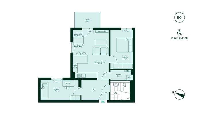 Grundriss der Eigentumswohnung