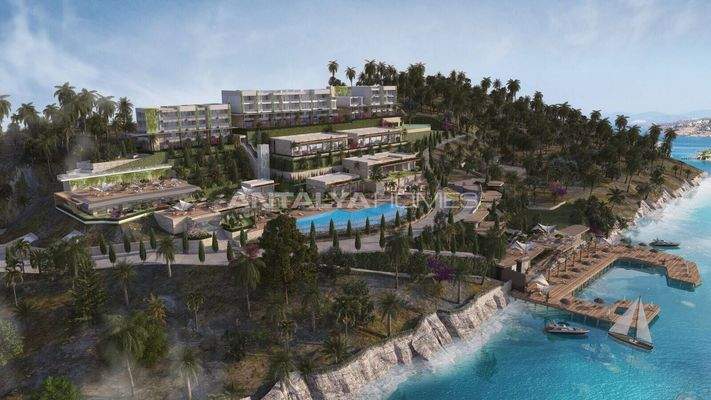 Furnished Apartments in a Beachfront Complex in Yalikavak Bodrum