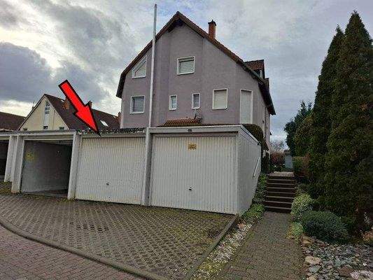 Garage, Zugang zu den Doppelhäusern