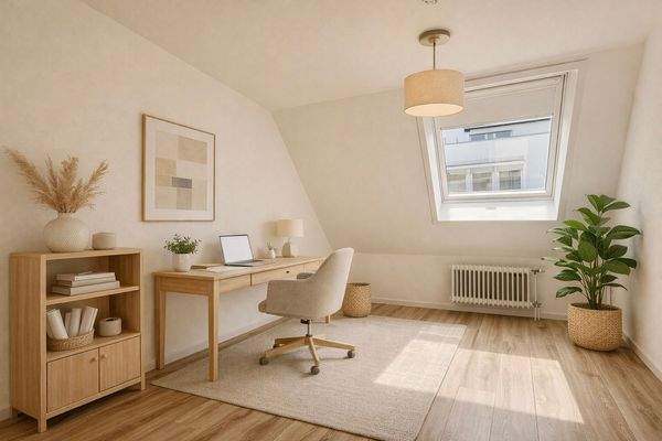 Einrichtungsbeispiel Schlafzimmer/Büro