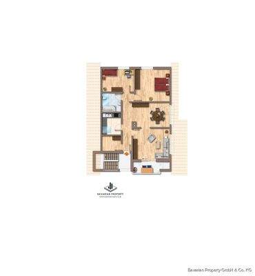 Grundriss Dachgeschoss Wohnhaus (Gestaltungsbeispiel)