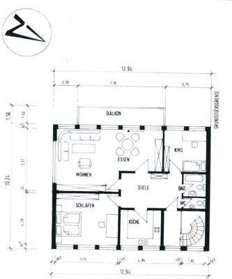 ursprünglicher Grundriss OG