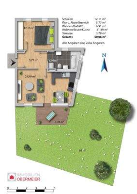 Grundrissvariante möbliert