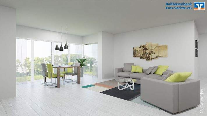 Visualisierung Whg. 7 Wohn-Essbereich