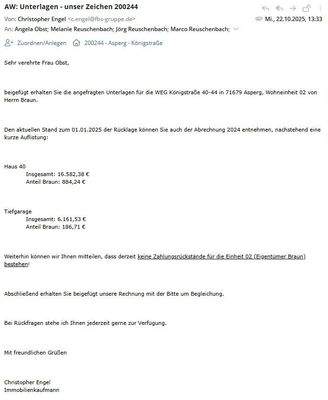 Rücklagen und Zahlungsrückstände 200244