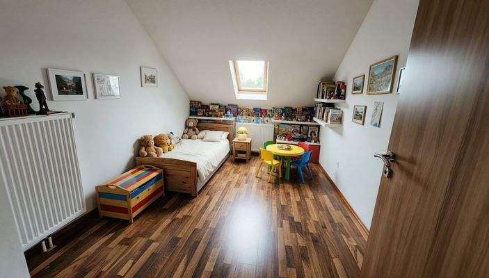 Kinderzimmer Dachgeschosswohnung - (KI generiert)