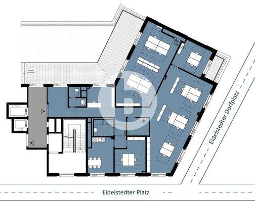 5. Obergeschoss mit ca. 305 m² - beispielhafte Raumaufteilung