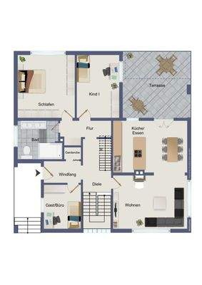 Erdgeschoss (kein Maßstab)