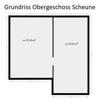 Grundriss Obergeschoss Scheune