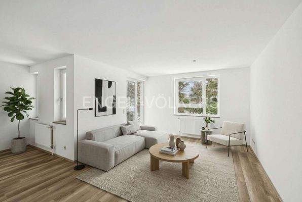 KI-generierter Einrichtungsvorschlag Wohnbereich