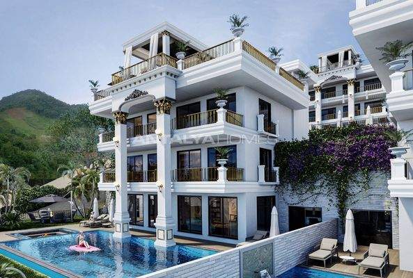 Sea and Nature-View Villas with Private Pool in in Alanya