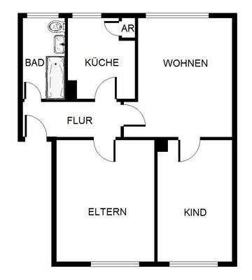 FHS EG rechts 3 Zimmer