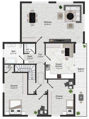 Grundriss Obergeschoss