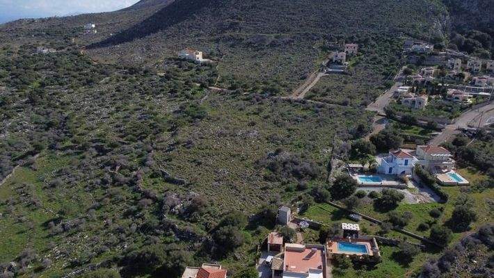 Kreta, Kokkino Chorio: Grundstück in ruhiger Lage mit Meerblick zu verkaufen