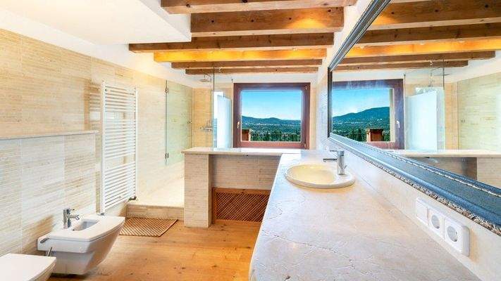 Villa mit Panoramablick zur Mieten in Ses Rotgetes, Esporlas. Mallorca