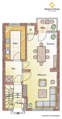 Grundrisszeichnung Erdgeschoss