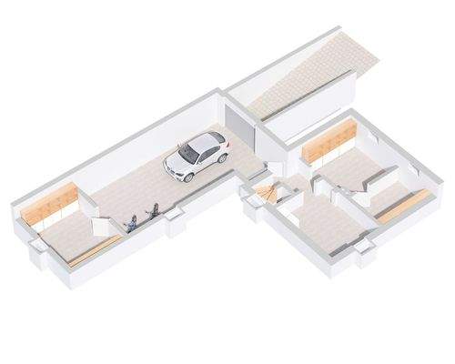 Visualisierung Kellergeschoss mit Tiefgarage