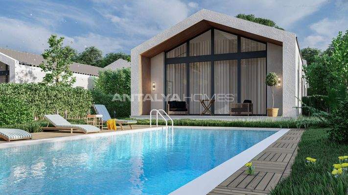 3-Bedroom Detached Houses with Pool in Mugla Seydikemer