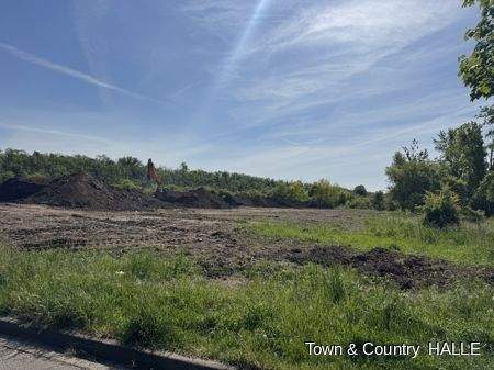 Blick auf den Standort, aktuell Erschließungsarbeiten