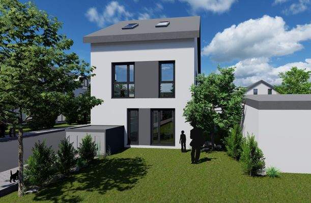 R4 - Gartenansicht  Einfamilienhaus