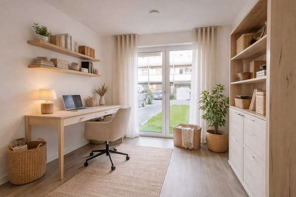 Arbeitszimmer visualisiert