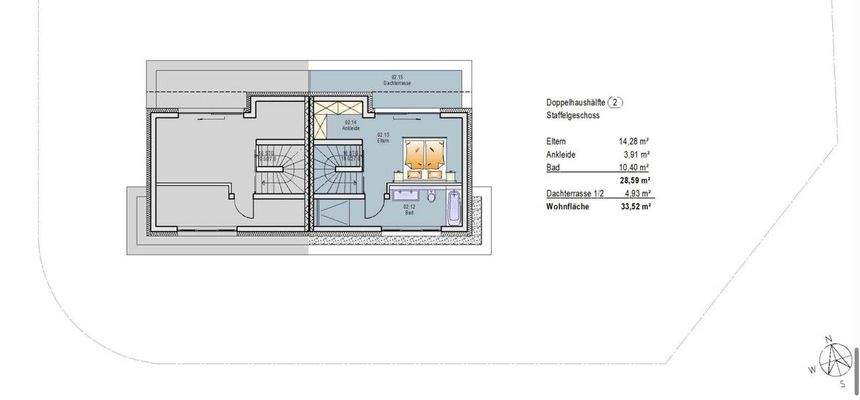 Grundriss Staffelgeschoss