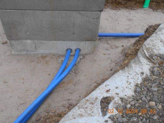 Die Wasserleitungen sind verlegt