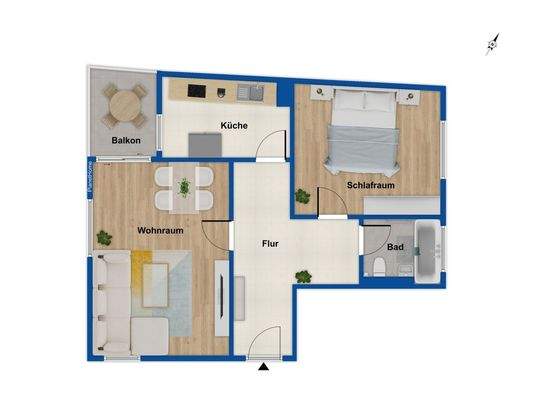 Grundriss Wohnung 3. OG