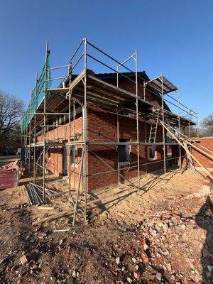 Das Doppelhaus im Bau Stand Febr. 2026