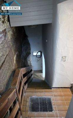 Blick vom oben in Treppenhaus