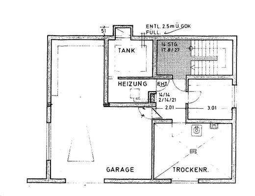 Untergeschoss mit Garage