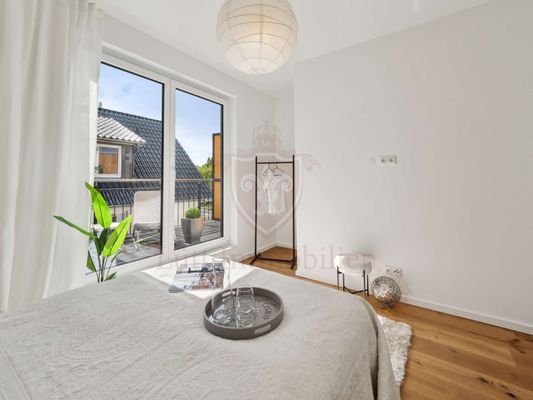 Schlafzimmer mit Balkon