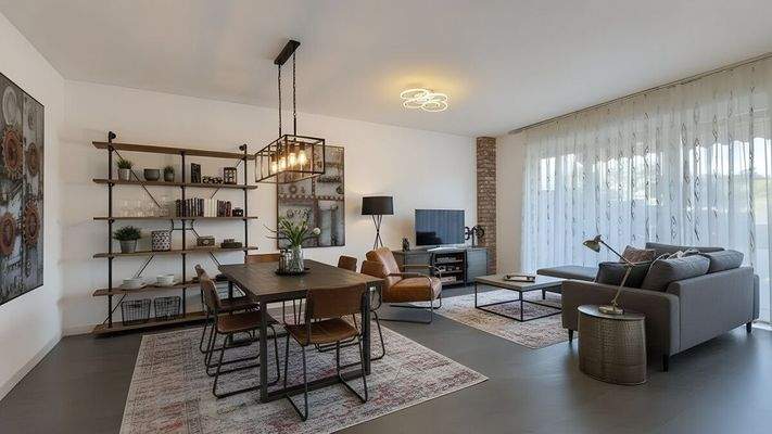 KI-Visualisierung: Wohn- und Esszimmer