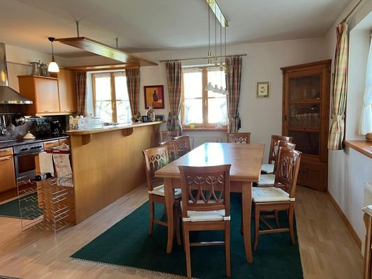 Dining room and kitchen