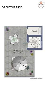 Grundriss Dachterrasse