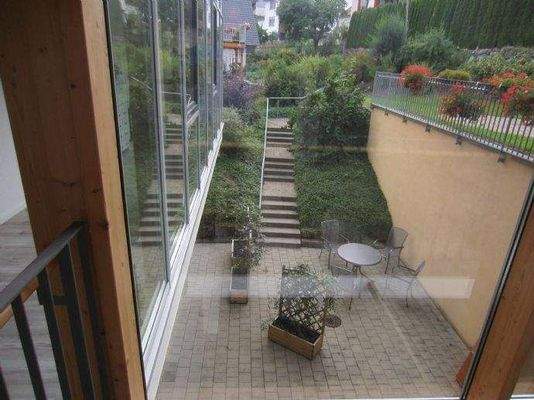 Blick auf Sitzecke / Garten