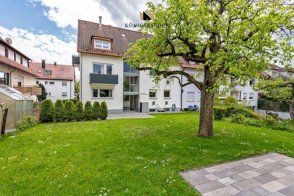 Hausansicht Gartenseite/ Gemeinschaftsgarten