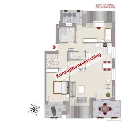 Grundriss Wohnung 9 im 2. OG