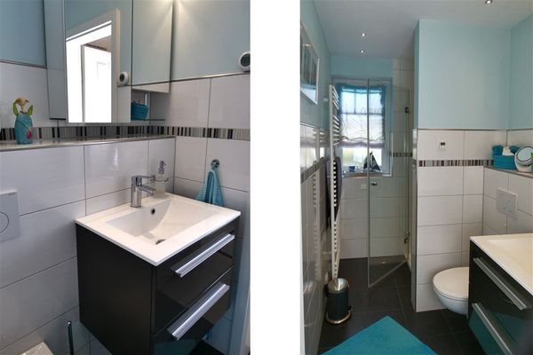 Gästebad mit Dusche im EG
